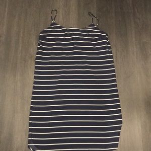 Joe Fresh Stripped Navy Blue and White Dresa